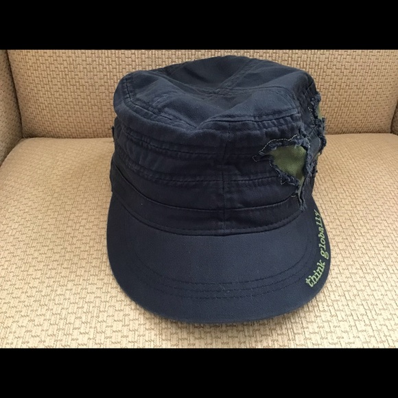 THINK GLOBALLY Appliqué Faded Black Denim Hat - Picture 6 of 8